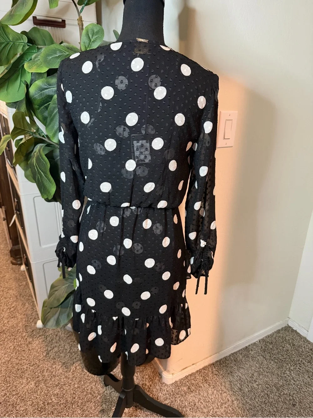 LIU.JO Milano Black and White Polka Dot Mini Dress